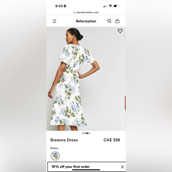 Reformation Breanna Dress in Riviera Print - Picture 3 of 5